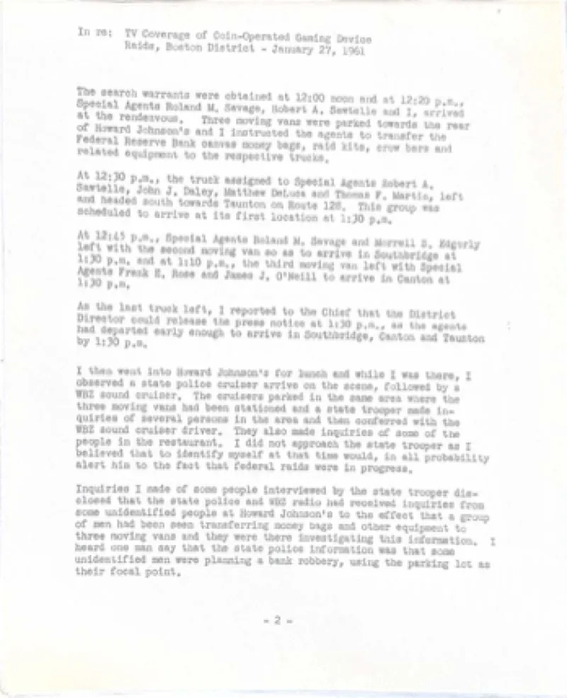 Thumbnail of The Howard Johnson's Rendezvous & Multi-City Gambling Raids